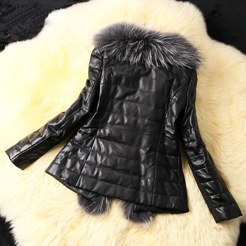 ALABIFU PU Leather Faux Fur Women Winter Coat 2018 Casual Plus Size Short Fluffy Coat Female Faux Fur Collar Jacket Coat casaco ALABIFU PU Leather Faux Fur Women Winter Coat 2018 Casual Plus Size Short Fluffy Coat Female Faux Fur Collar Jacket Coat casaco