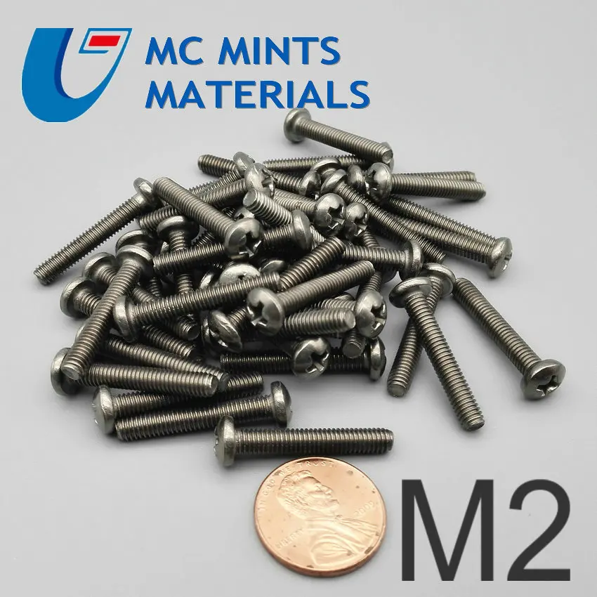 24pcs M2 x3 20mm Ti Bolt Titanium Bolt Truss Cross Head Original Ti