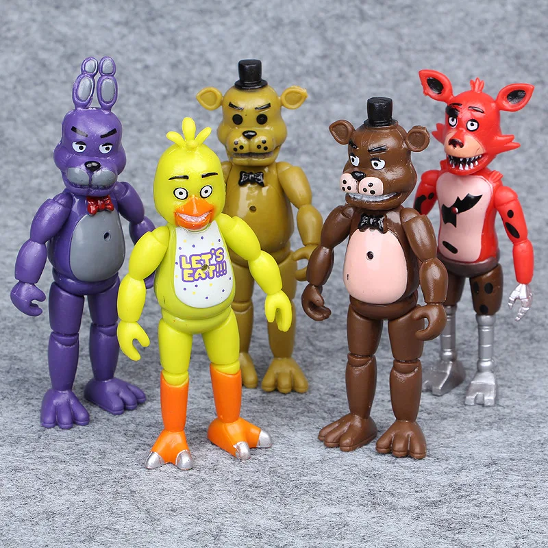 

14cm Anime 5pcs/lot Five Nights At Freddy's Action Figure PVC FNAF Bonnie Foxy Freddy Fazbear Bear Figures Dolls Toys Model