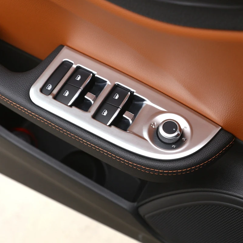 Для Alfa Romeo Giulia стеклянная Кнопка подъема рамка декоративная рамка, АБС Покрытие Аксессуары для модификации салона автомобиля