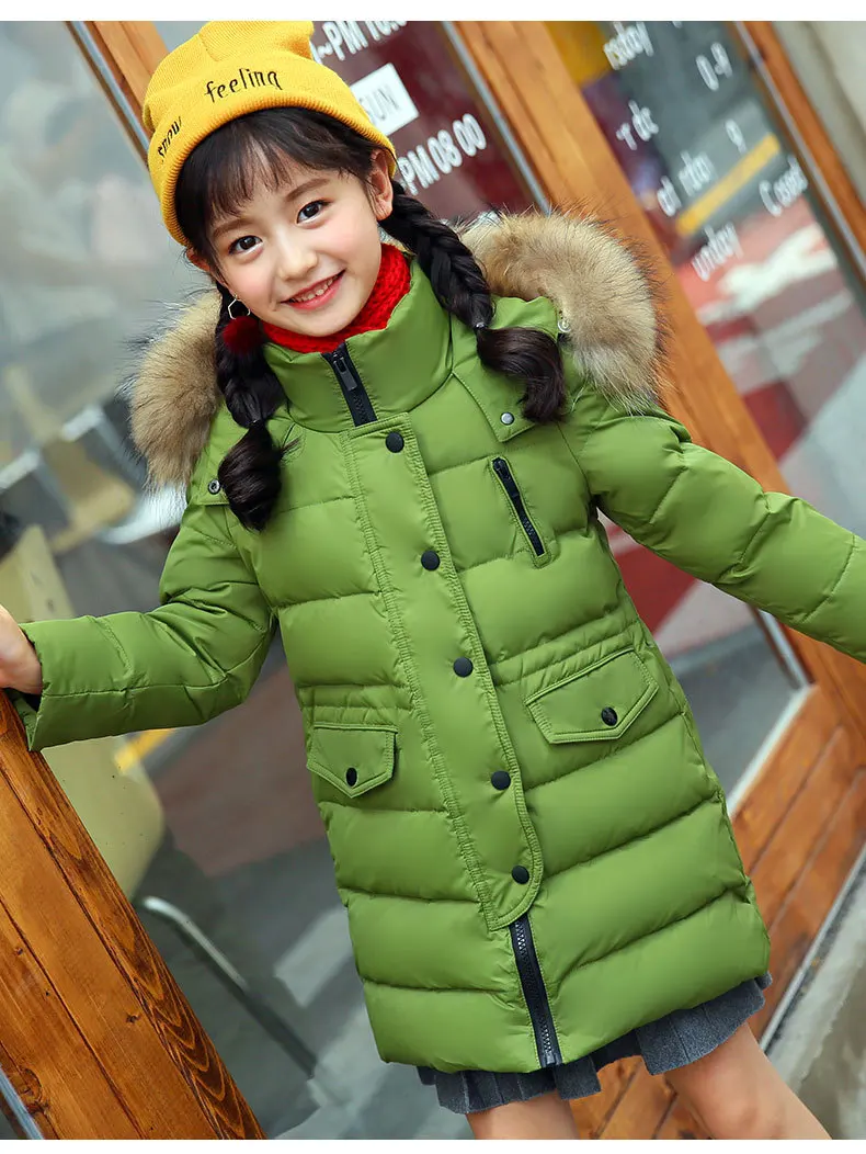 Пуховое пальто для мальчиков куртка для девочек зимняя детская пуховая одежда для детей от 2 до 12 лет Водонепроницаемая теплая ветрозащитная Верхняя спортивная одежда