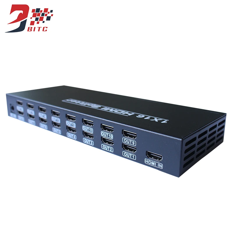 SZBITC 1x16 HDMI Splitter Switcher 1 вход 16 Выход HDMI 4 K дистрибьютор 16 Порты процессор для полного HD 1080 P 3D