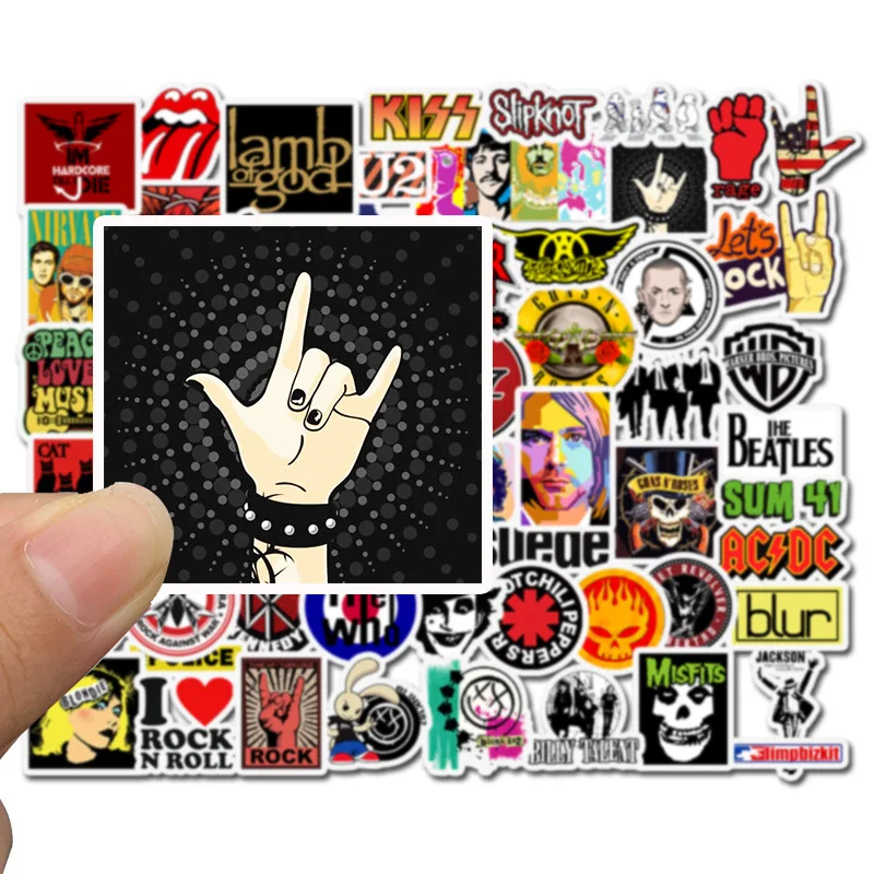50 шт. наклейка s хип-хоп рок-н-ролл Группа мультяшный персонаж граффити наклейки игрушки для скейтборда ноутбука велосипеда водонепроницаемые наклейки