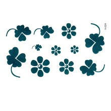 Clover waterproof temporary tattoos Leaf flower temporary body arts flash tattoo tatouage temporaire henna taty kids tattoo