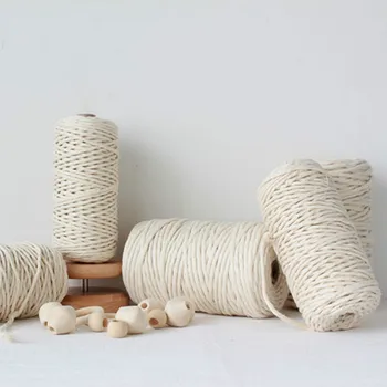 

Hand-knitted Macrame Cord Home Decoration Accessories 3mm 4mm Twine Cotton Rope Creative Arts and Craftsdiy Chinese Knot Cord