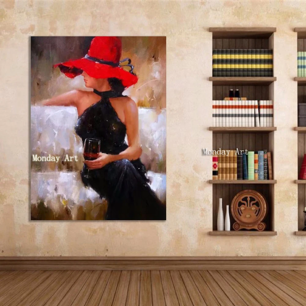 

Large size handmade Pretty Girl Oil Painting figure painting Cuadros wall picture For Living Room Hand Painted Canvas paintings