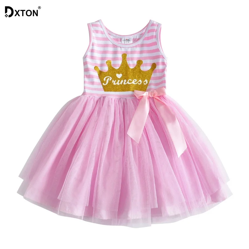 

Dxton Toddler Vestidos Summer Party Princess Dress Bow Girls Dress Cartoon Kids Dress for Girls Licorne Children Clothing SH5698