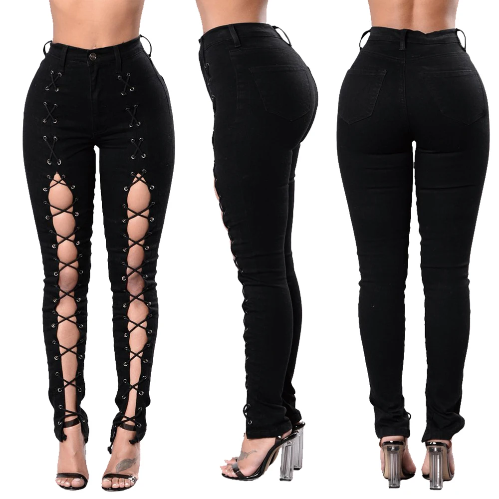 

New Ms. Cotton Pure Thigh Bandage Large Size Jeans Skinny Thin Comfort Breathable Mesh Stretch feet pants S--3XL size