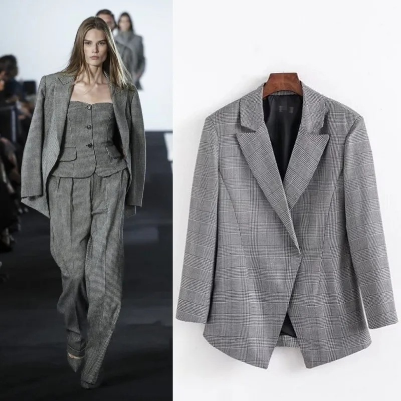 A Small Suit Jacket Women 2019 A New Style of Training Long Coat Women Clothing Blazers Jackets Plaid Suit Coat Fashion Suit A Small Suit Jacket Women 2019 A New Style of Training Long Coat Women Clothing Blazers Jackets Plaid Suit Coat Fashion Suit