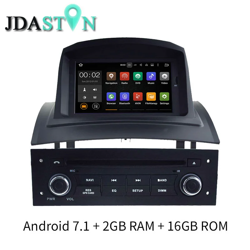 

JDASTON 2G+16G Android 7.1 Car DVD Player For RENAULT Megane II/Fluence 2002-2008 Bluetooth SWC GPS Navigation Radio Multimedia