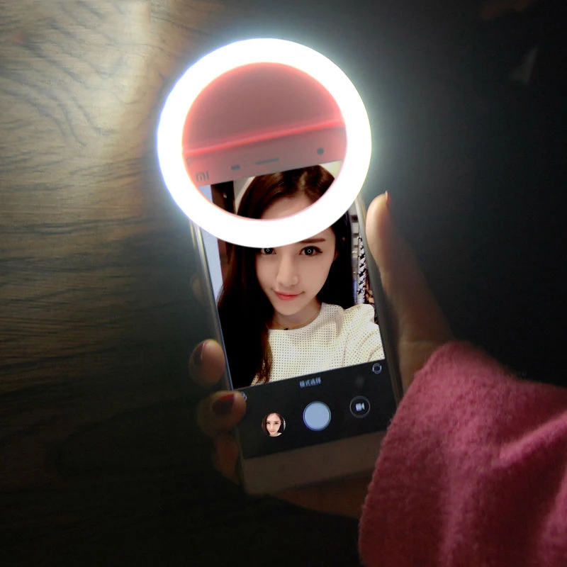 Selfie Ring Light 36 Led Clip-on Mini LED Self Portrait Fill-in Light 3-Mode 5600K For iPhone Samsung Xiaomi Huawei Oppo