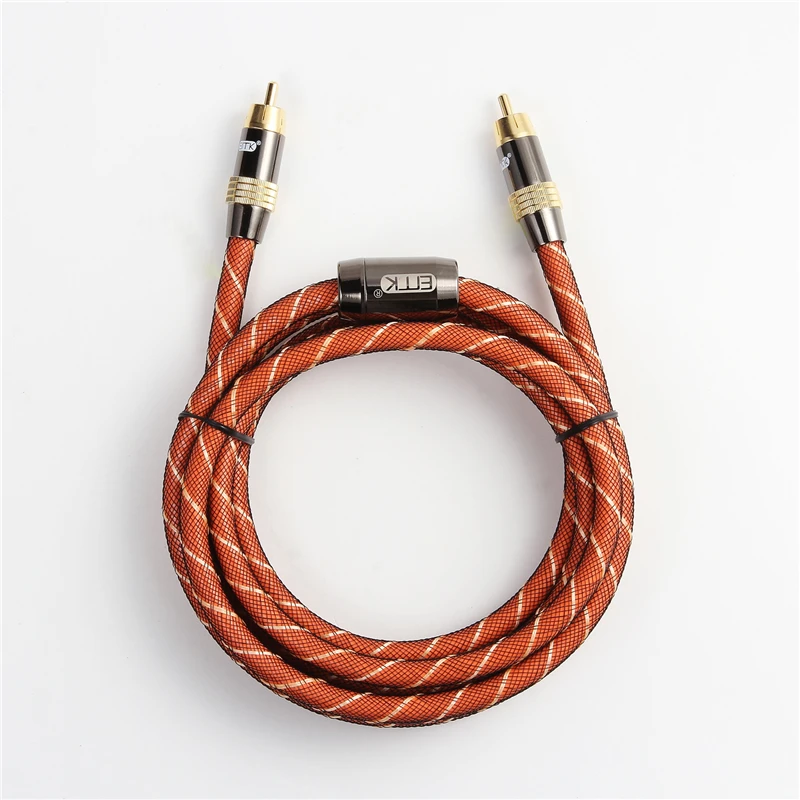 EMK High Quality Stereo Digital Coaxial Audio Video Rca Cable speaker cable Hifi Subwoofer cable AV TV cables Free shipping (10)