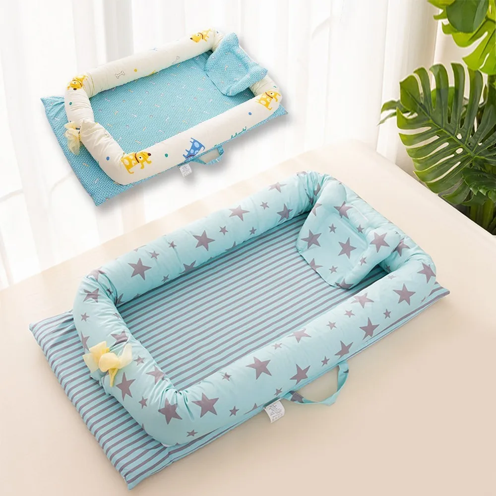 Новейшая детская кроватка портативная складная детская кровать позиционирующая Подушка новорожденный сон кровать дорожная