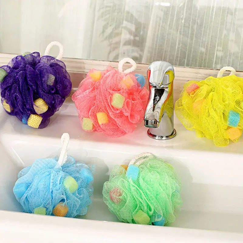 Bath Shower Body Exfoliate Puff Sponge Mesh Net Candy Colors Mesh