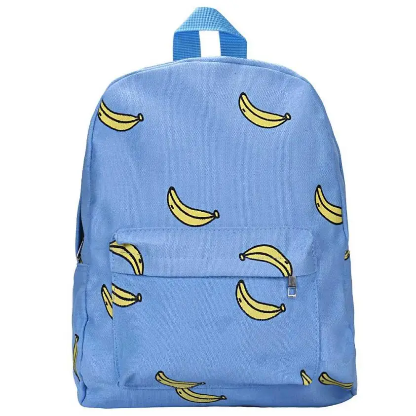 School Backpack Child Girl Small Banana Boy Cute Canvas Rucksack School ...