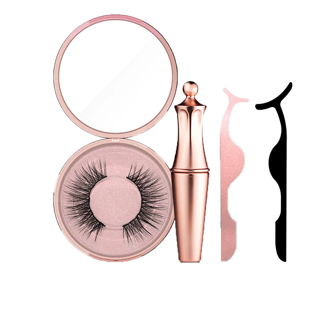

2019 New Hot Magnetic Liquid Eyeliner & Magnetic False Eyelashes & Tweezer Set Waterproof Long Lasting Eyeliner False Eyelashes