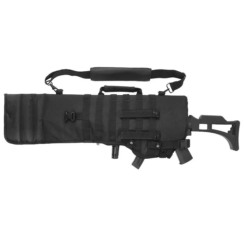 

Tactical Rifle Backpack Padded Shot Gun Case Protection with Molle Belt Loop Hunting Pistol Scabbard Holster