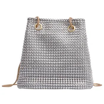 

Small Fragrance Dinner Flash Drill Bucket Bag Chain Shoulder Messenger Bag