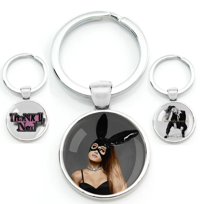 Us 053 10 Offariana Grande 7 Rings Key Chain Key Ring Thank U Next Keychain Dangerous Woman Keyring Album Cover Biggest Songs Billboard Hits In