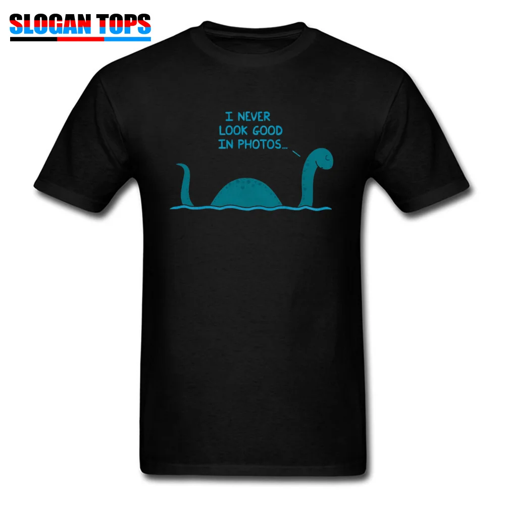 Monster Issues Nessie 13128 Cotton Fabric Men Short Sleeve T Shirt Birthday Labor Day T Shirts New Design Crew Neck Tee Shirt Monster Issues Nessie 13128 black
