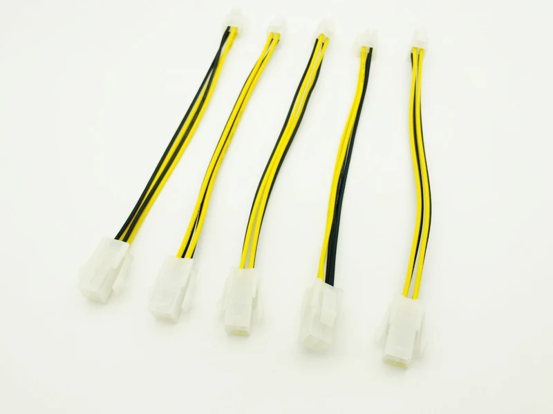 5 шт. 20 см 4 Pin Power ATX Male to Female PC источник питания ЦП удлинитель 4pin коннектор адаптер