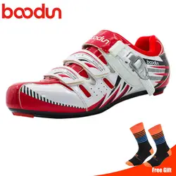BOODUN Road велосипедная обувь Мужская Pro износостойкая микрофибра дышащая велосипедная обувь спортивная обувь самоблокирующиеся