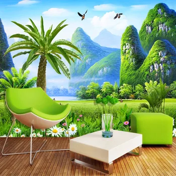 

Nature Landscape Custom 3D Photo Wallpaper Large Mural Wallpaper Painting Living Room Sofa TV Wall Papers Papier Peint Mural 3D