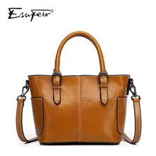 Натуральная кожа, Брендовая женская сумка, сумка через плечо, Европейская и американская мода, масло воск, кожаная женская сумка, повседневная сумка