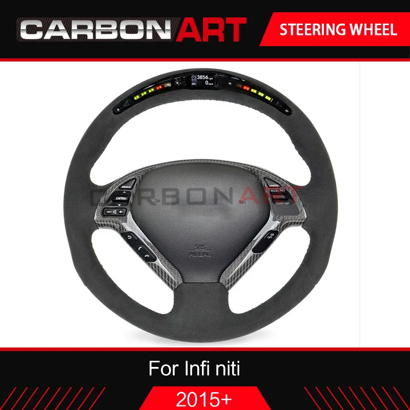 q50 fx35 interior carbon fiber steering wheel for Infiniti Q50 Q30
