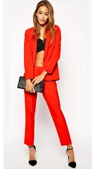 Popular Red Pants Suits for Women-Buy Cheap Red Pants Suits for ...