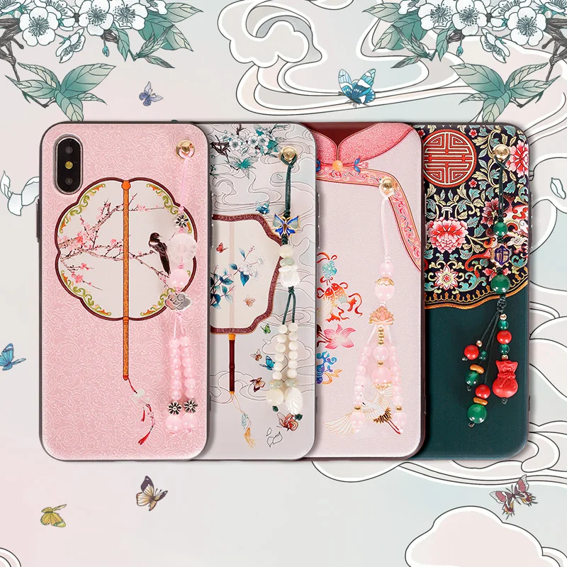 

Forbidden City Chinese style Ancient palace pattern Phone case For Iphone XS MAX X XR XS 6 6S 7 8 Plus cover case