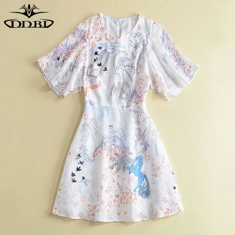 high quality summer dress short cute dress white dresses for woman  180504