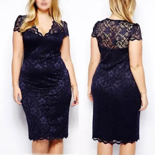 New font b Women b font font b Sexy b font Lace Bodycon Party Short Sleeve