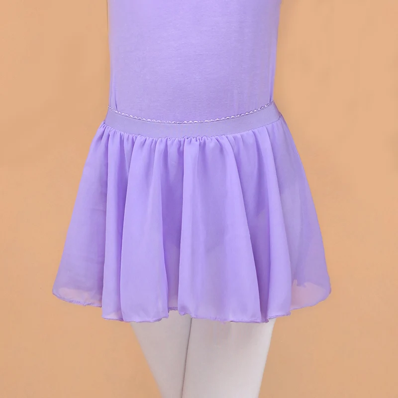 2Pcs Girl Kids Ballet Wrap Skirts Child Cheap Chiffon Semi Transparent