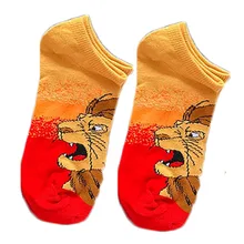 lion socks cute kawaii cartoon women ankle socks 10 pairs/lot EU 35-39