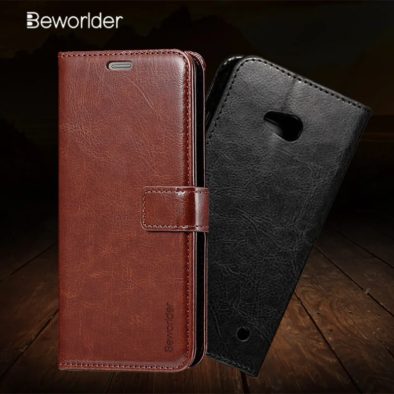 Beworld для microsoft Lumia 550 чехол Бизнес искусственная кожа Crazy Horse откидная подставка