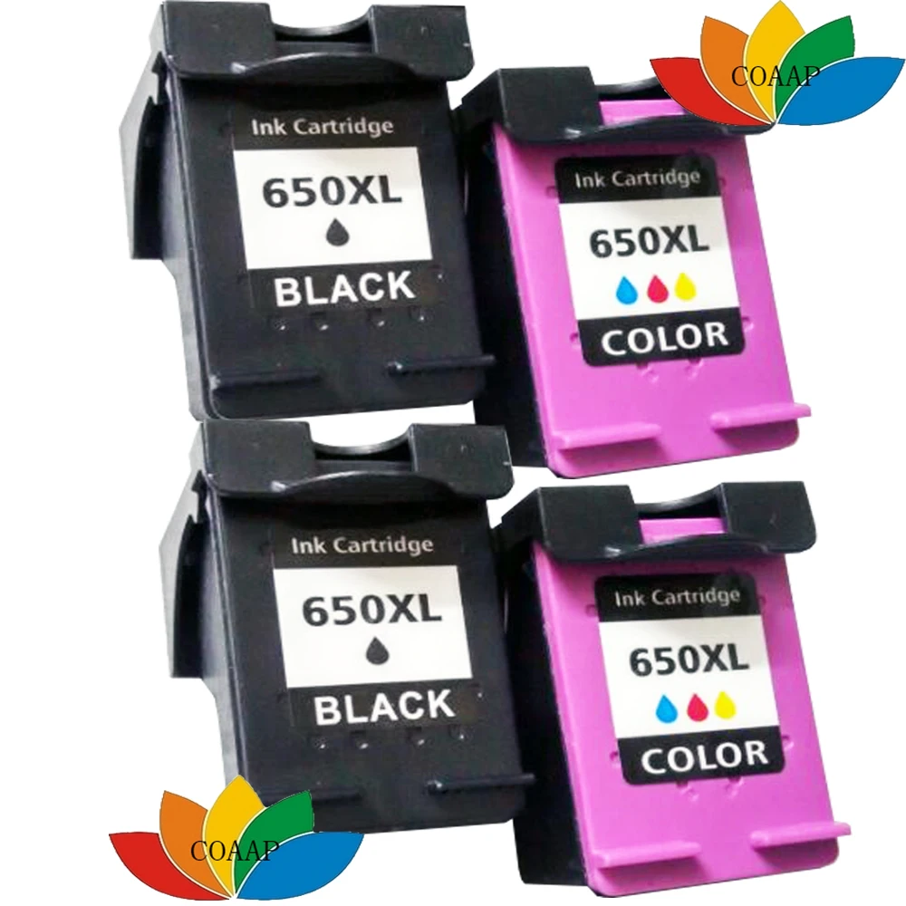 4x Compatible HP 650XL For HP650XL For HP650 Ink Cartridges Deskjet 1015 1515 2515 2545 2645