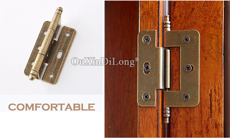 12 шт. европейские антикварные металлические дверные петли дверей шкафа для сервант шкаф для кухни бронзовые шарниры Q605