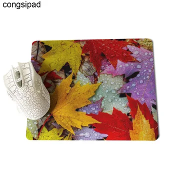 

congsipad 2018 beautiful season Maple leaves small Size Mouse Pad Non-Skid Rubber Pad 220mmX180mmX2mm and 250mmx290mmx2mm