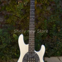 Shelly магазин заводская серебро MusicMan StingRay бас 4 струны эбеновый гриф 9 В батарея электрический бас гитары