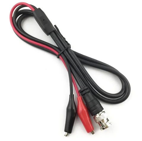 

0.5m 1m 1.5m BNC Male Plug to Dual Alligator Clip Oscilloscope DIY Test Probe Leads Crocodile Clips Cable