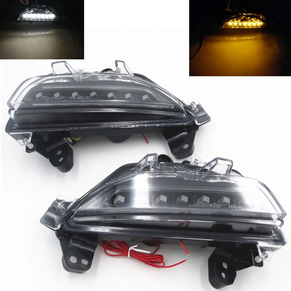 

Smoked Switchback LED Daytime Running Light/Turn Signal DRL Lamp 2014 2015 For Mazda3 Mazda 3