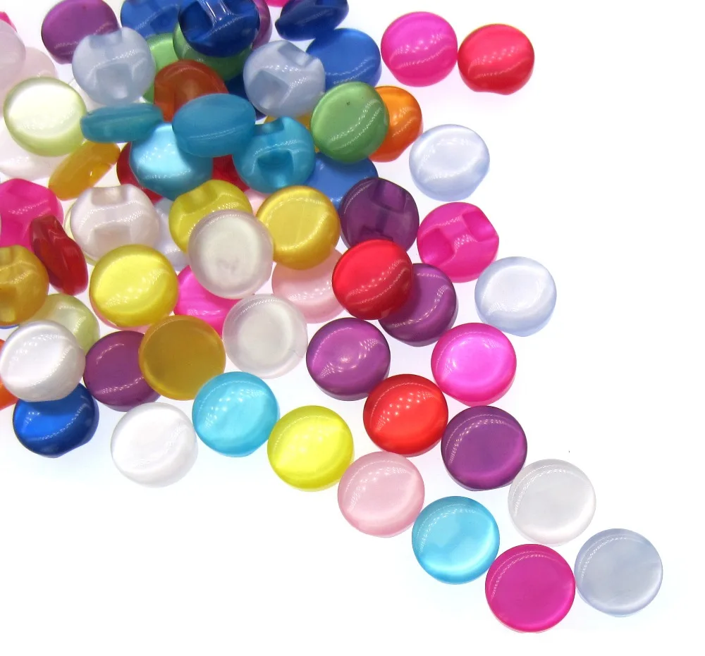 200pcs 1/2" Mixed Candy Color buttons resin Button fit sewing craft