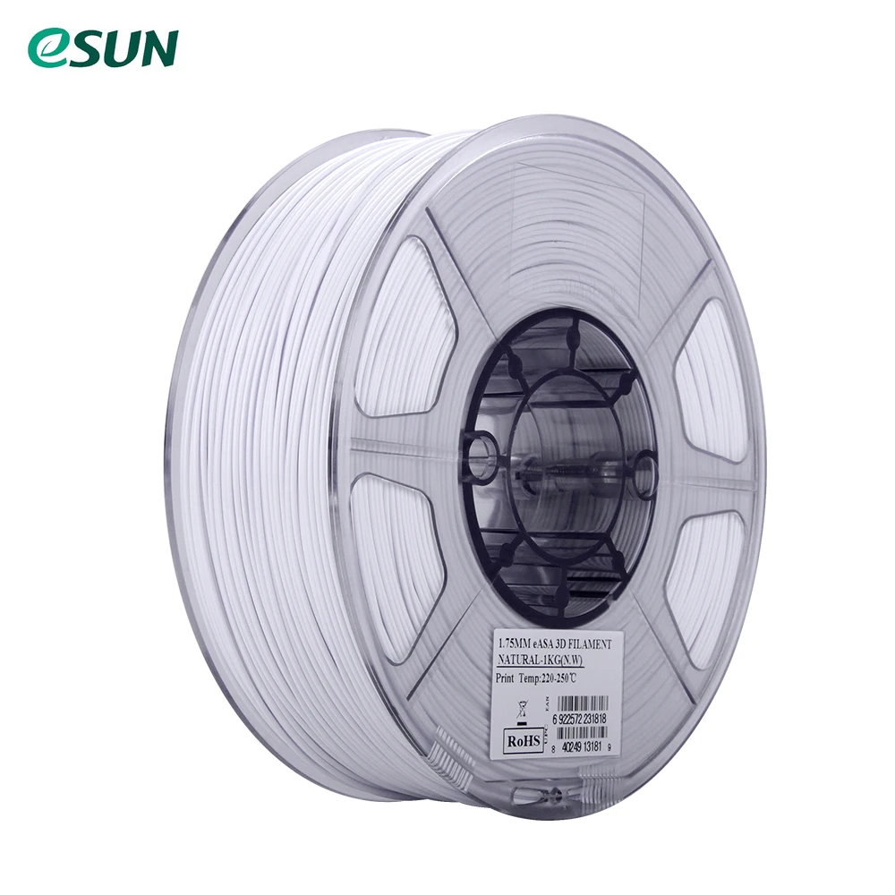 

eSUN eASA 1.75mm Modified Resin 3D Printer Filament 1KG (2.2lb) Spool Material Refills Natural Consumables