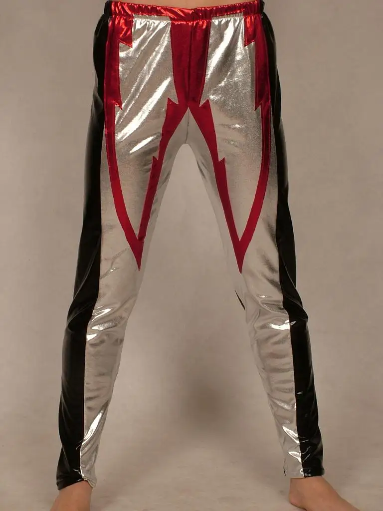 Пользовательские пламя латексные резиновые Молодежные борцовское трико одежда брюки для мужчин H027 - Цвет: H051