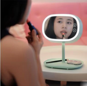 

MUID makeup mirror Table lamp Table dressing mirror Bedside night lamp Princess makeup mirror LED lamp