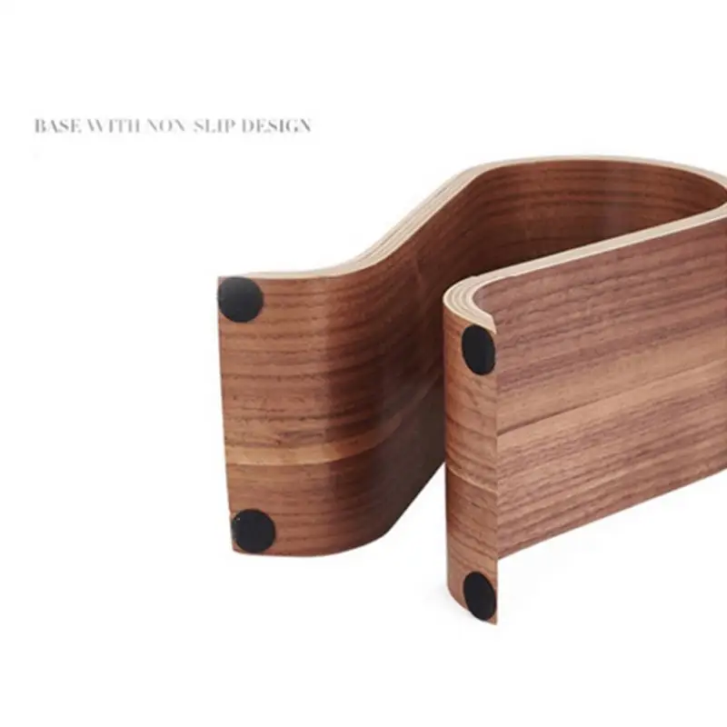 Уникальный U форма орех деревянный держатель для наушников для офис стол Декор наушники стенд держатель