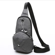 Newhotstacy сумка 10140917 Новая мужская холщовая маленькая нагрудная сумка через плечо