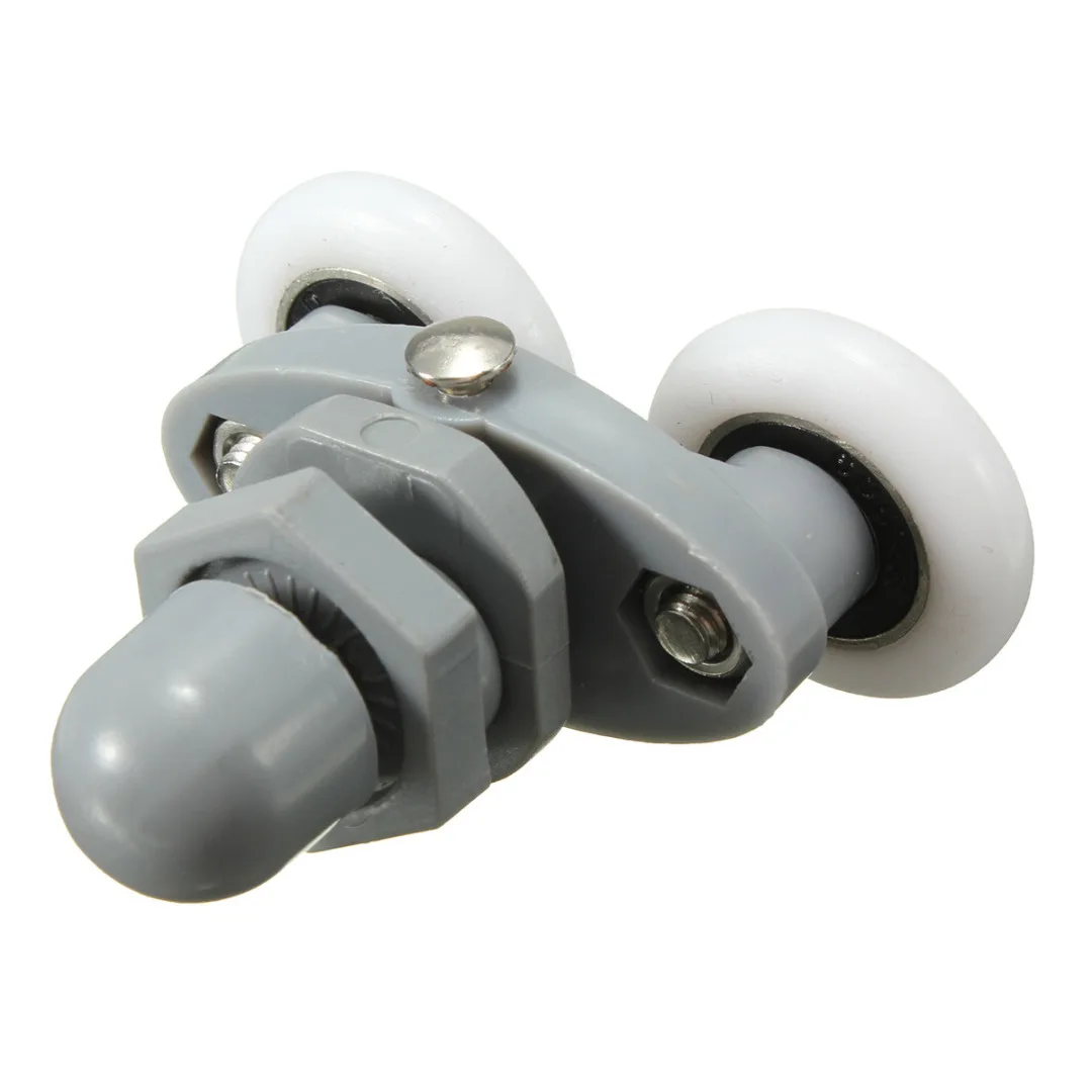 High Quality 4pcs/set Twin Shower Door Rollers Bathroom Door Runners Sliders  Wheels Zinc Alloy 20mm/23mm Mayitr