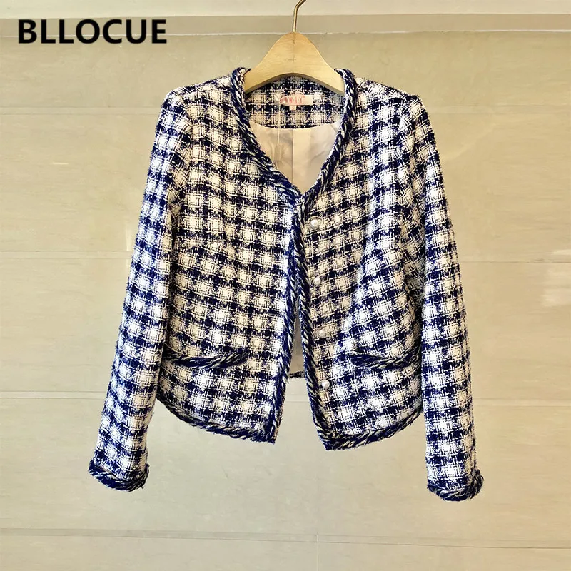 BLLOCUE 2018 High Quality Designer Tweed Jacket Coat Women